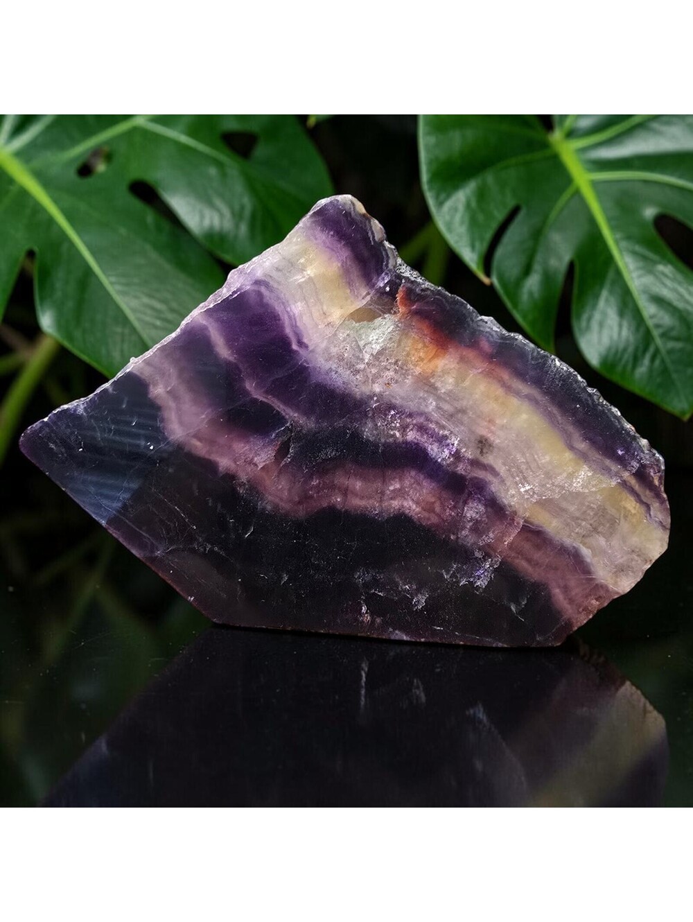 A014. Rainbow Fluorite Natural Crystal Slab